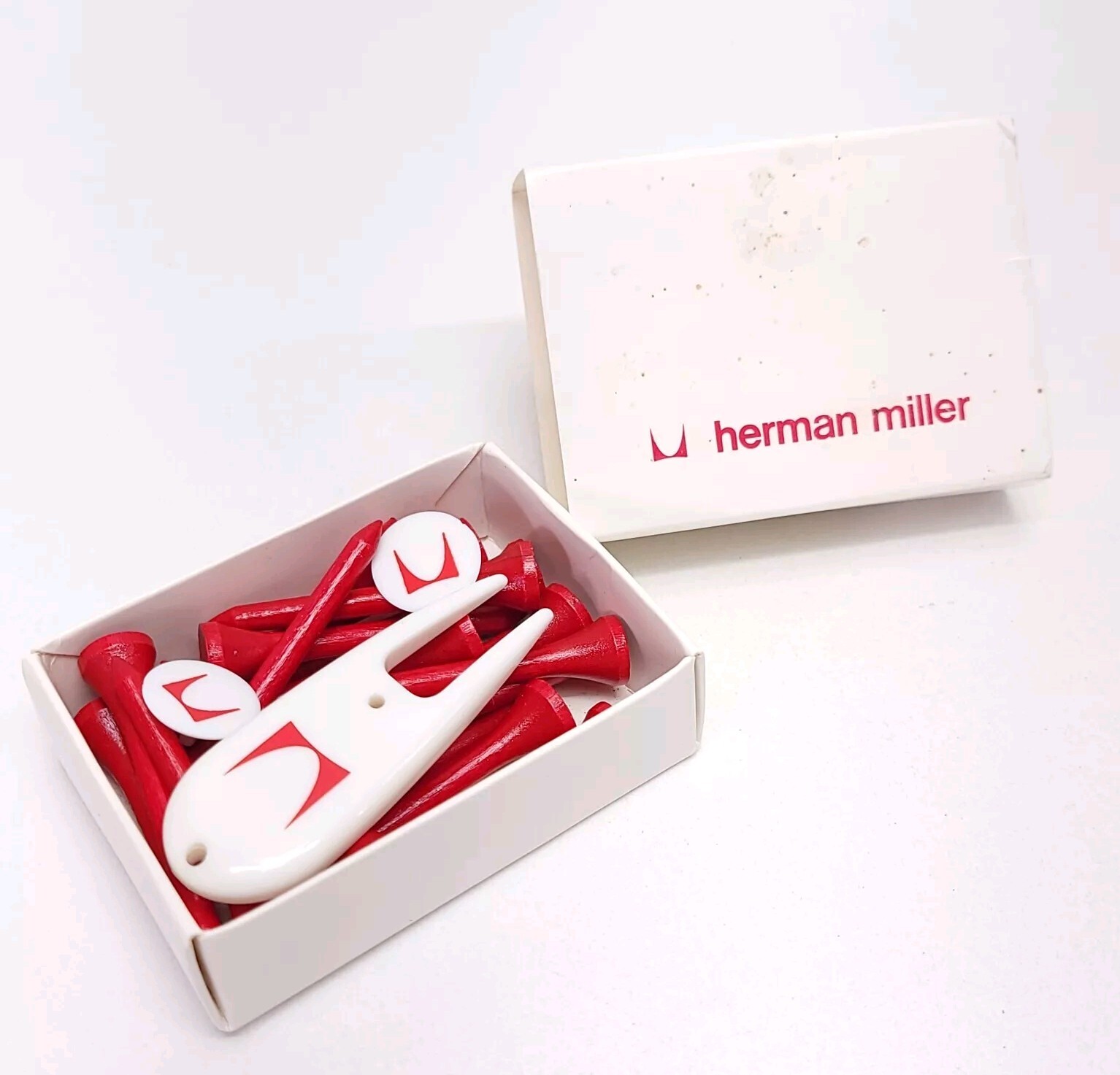 MCM herman miller Golf Tee Pack Ball Marker Divot Tool Vintage