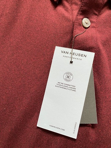 Camisa Polo Van Heusen Hombre Manga Corta Rojo-Marrón Grande y Alta Talla 3XL - Imagen 4 de 8