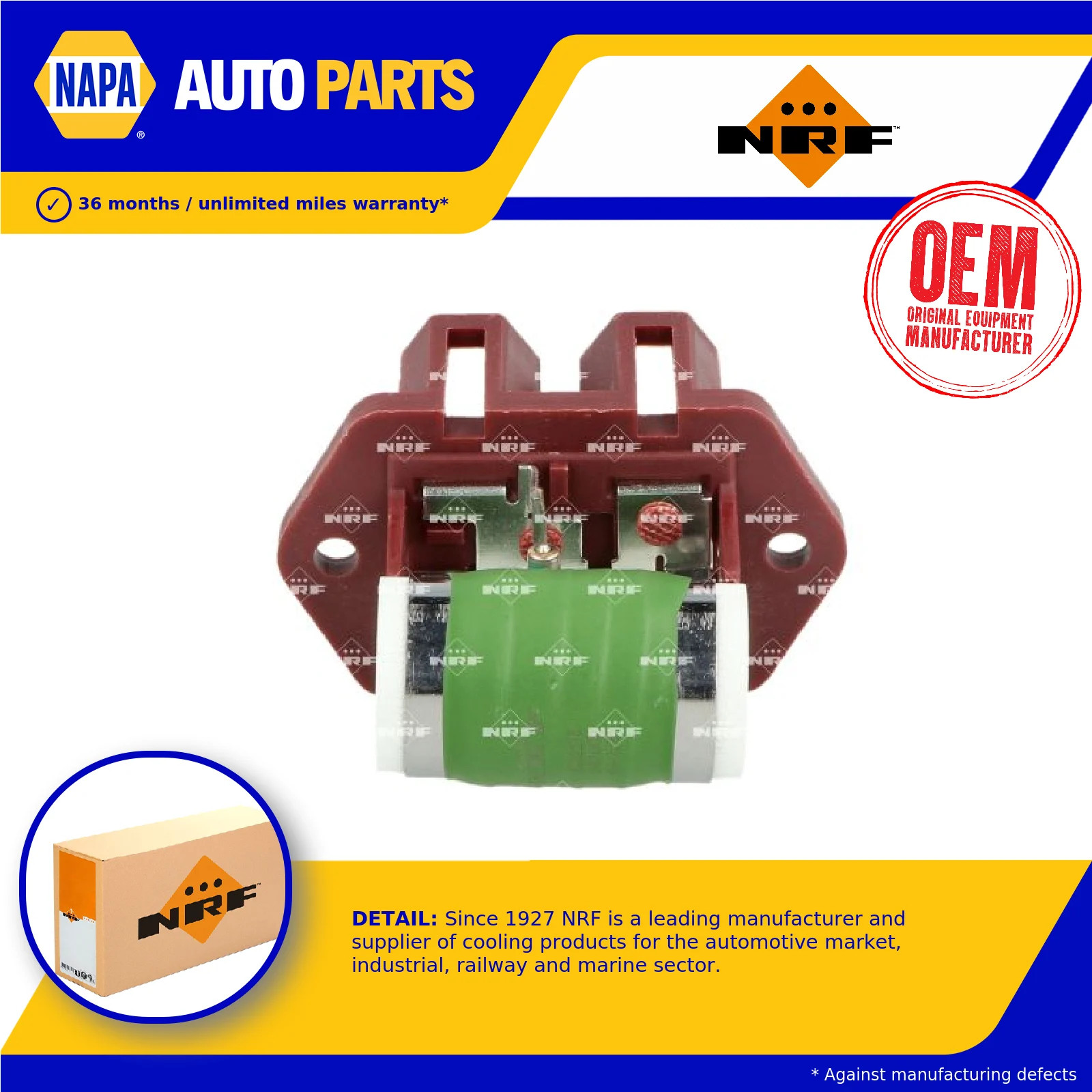 Heater / Blower Resistor fits PEUGEOT BOXER 2.0D 2015 on Regulator Rheostat NRF