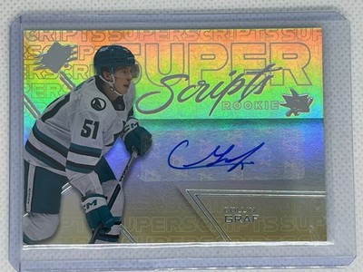 2024-25 SPx Superscripts Rookies Gold 51/99 Collin Graf Auto Jersey Number 1/1