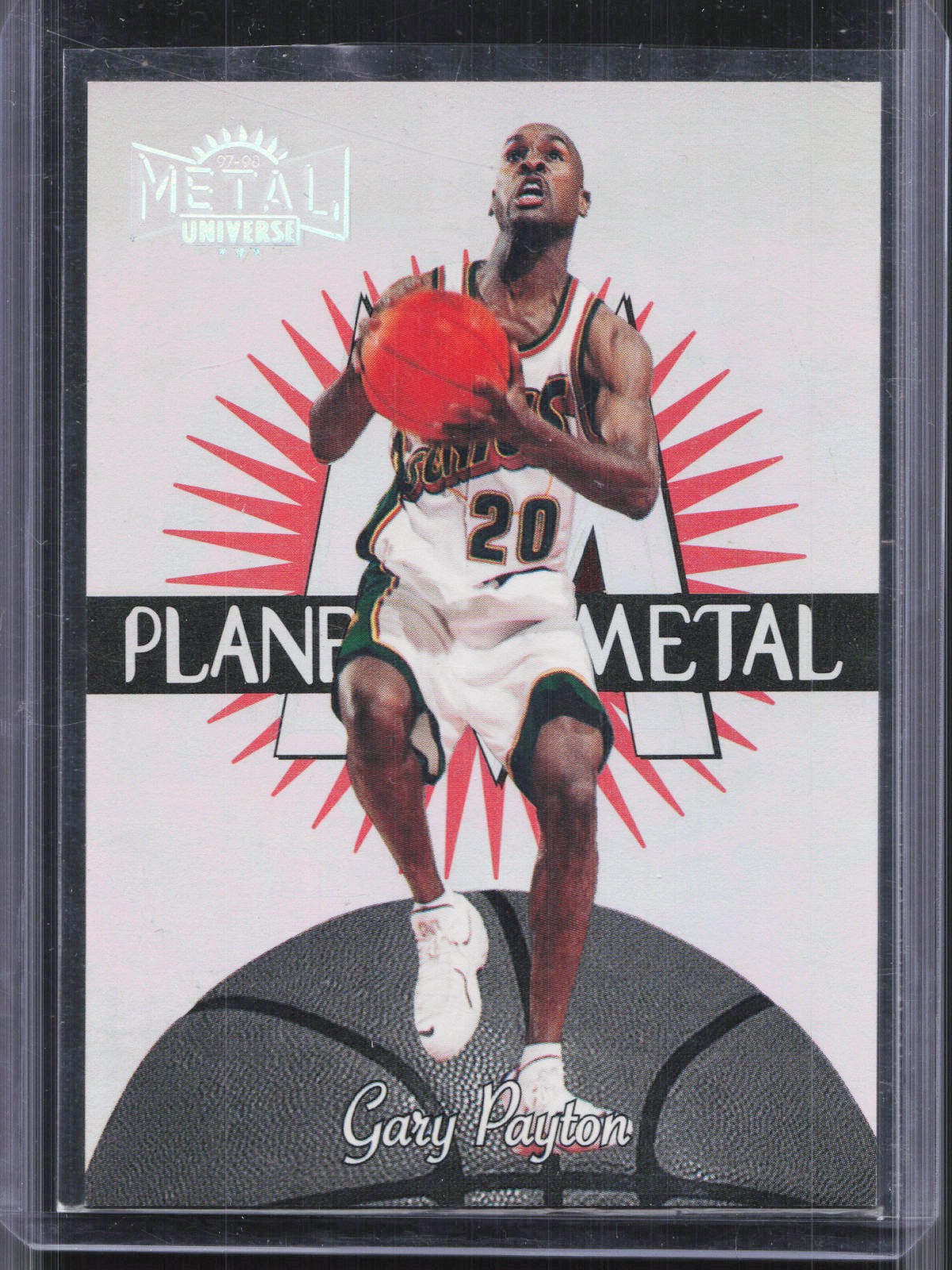 1997-98 Metal Universe #15 PM Gary Payton Planet Metal