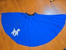 Vintage Blue Poodle Skirt Size Waist 26"- Length "