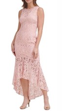 Vince Camuto VC1-2912 Lace Hi low Mermaid Dress SZ 8 Blush
