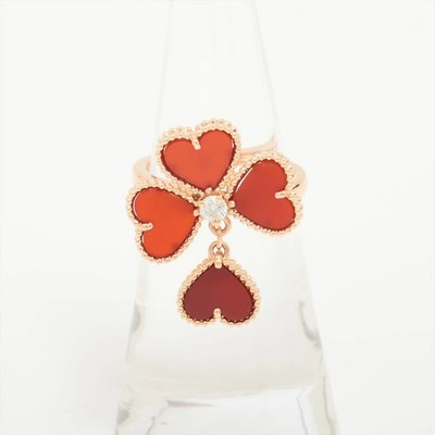 Van Cleef & Arpels Sweet Alhambra Ring Carnelian 750PG US#4-1/2~4-3/4 P0057670
