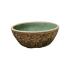 Vintage Red Wing Brushware Daffodil Planter Bowl Pottery