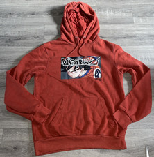 Dragonball Z Mens Red Grafic Painted Hoodie Jumper Anime Size M  FL3