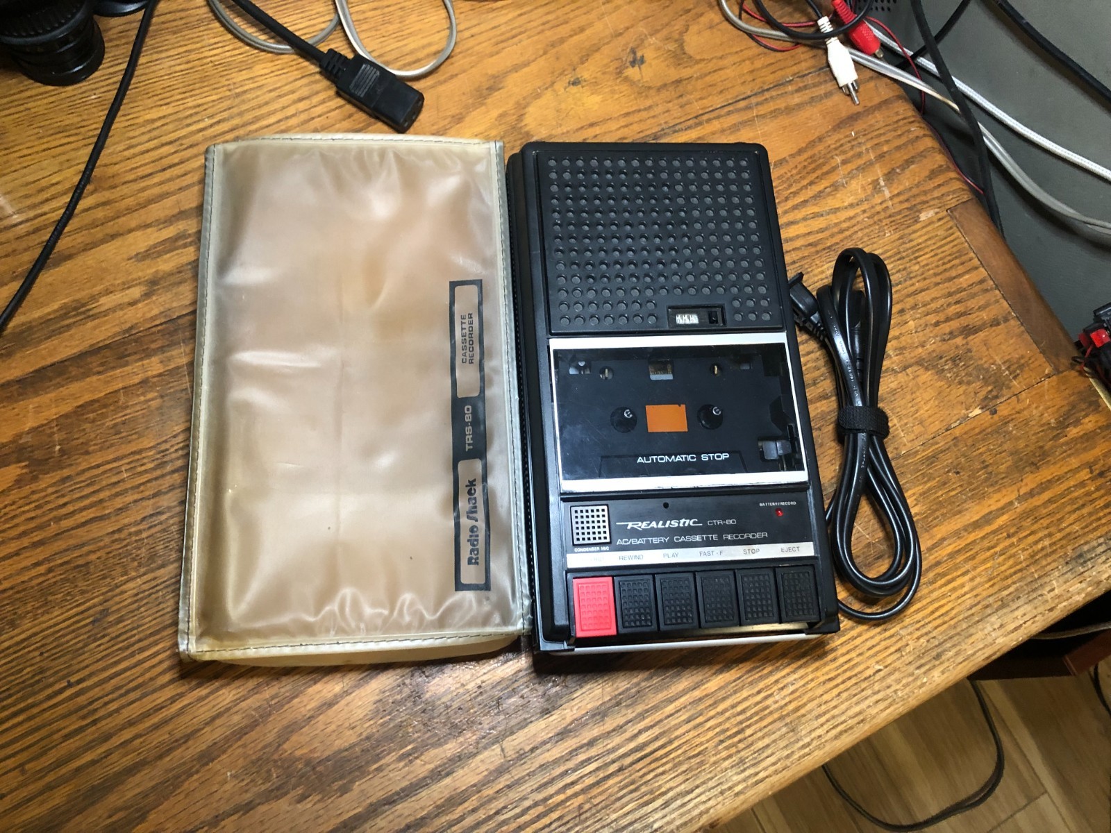 Working Realistic Portable Cassette Tape Recorder CTR-80 26-1205