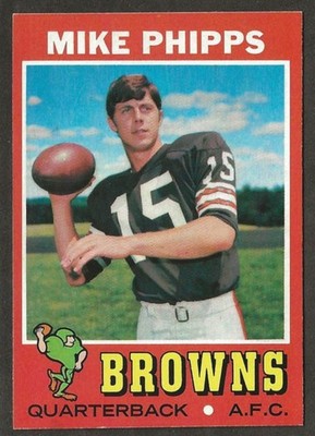 1971 Topps #131 MIKE PHIPPS Cleveland Browns ROOKIE - EXMT+ 12