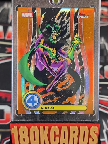 Diablo 2026 Topps Marvel Finest The Fantastic Four Orange Refractor Common /25