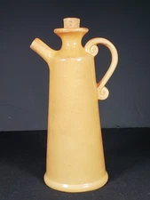 Pier 1 Imports Toscana Gold Olive Oil Cruet Handpainted Earthenware Italy Cucina