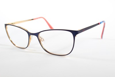 Joules Brille Freya JO1049 Damen Blau Vollrand Metall Eyewear Brillengestell