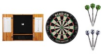 Bristle Dartboard  Oak Cabinet  Sidewinder Darts  Raven