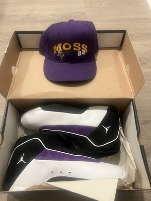 RARE Randy Moss Nike Jordan Trifecta White Black Varsity Purple Size 12 Men's