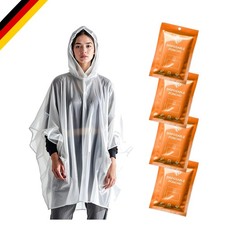 Festival-Regenponcho Einweg Damen & Herren transparent