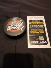 Lars Eller signed 2018 Washington Capitals Stanley Cup Champions Puck w JSA Auth
