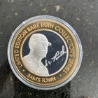 Vintage .999 Fine Silver Babe Ruth Palace Station Las Vegas Nevada Gaming Token