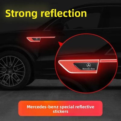 Car Side Reflective Sticker Anti-Collision Warning Decal Benz C-Class E-Class