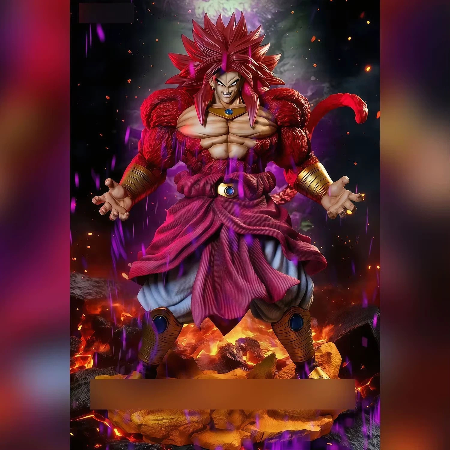 Figurine Dragon Ball Broly Saiyan 4 de 30 cm en PVC haute qualité pour collectionneur
