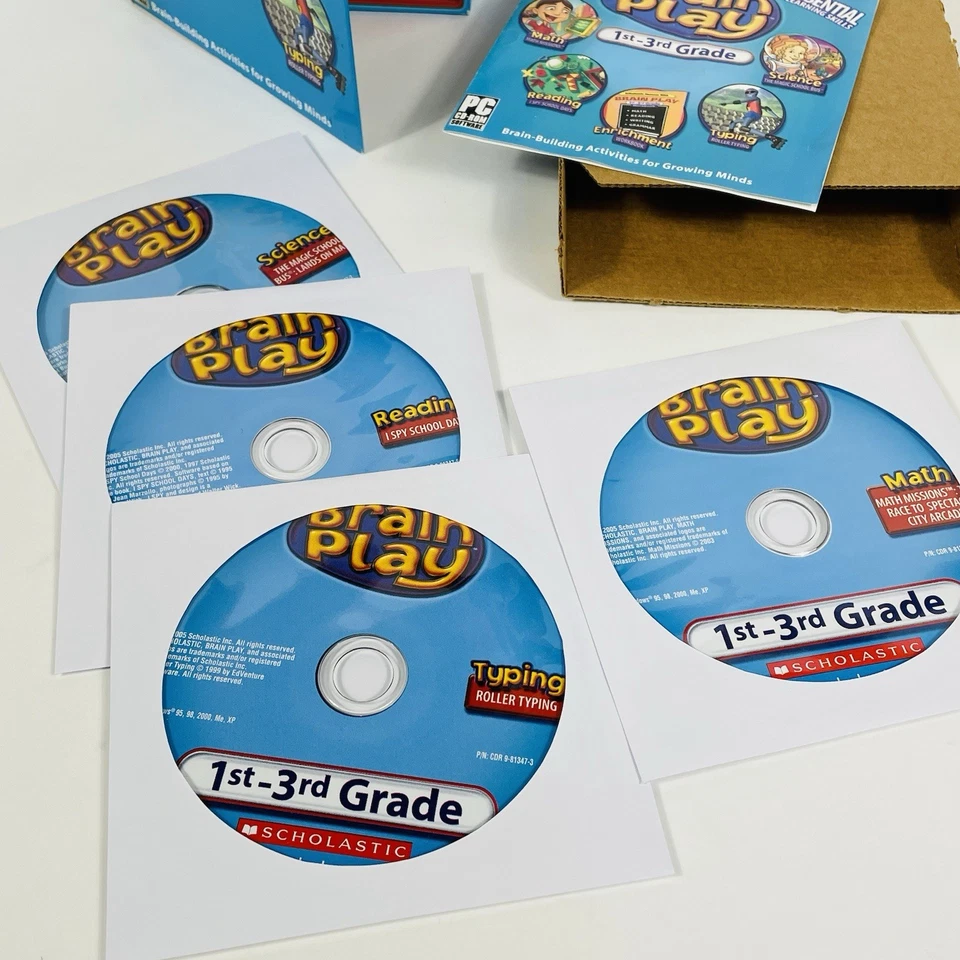 Scholastic Brain Play 1st Grade 3rd edition PC CD-ROM Software Children's Game - Image 3 of 4