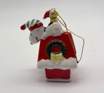 Peanuts Snoopy Woodstock Doghouse Willitts Merry Christmas 1987 Ornament