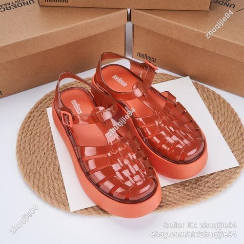 Melissa Women's Woven Jelly Sandals Baotou Roman Shoes - Beach Flatform Clean - Picture 16 of 22