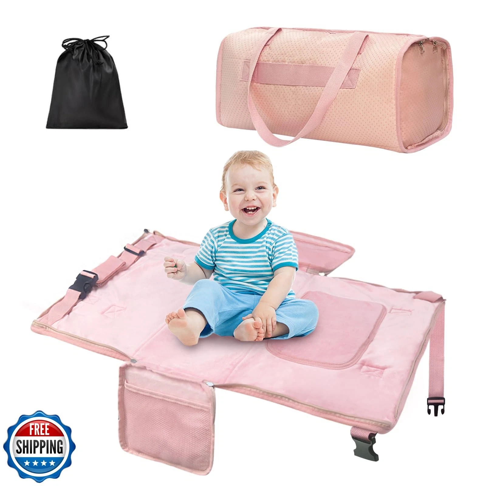 Toddler Airplane Travel Bed, Airplane Seat Extender for Kids, Plane Must Have