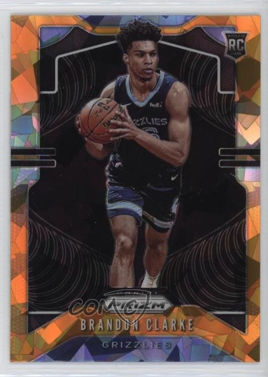 2019-20 Panini Prizm Rookie Orange Ice Prizm Brandon Clarke #266 Rookie RC 1l42