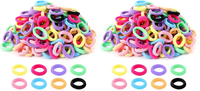 200 StüCk Haargummis MäDchen, Kleine Haargummis Bunt, Mini Nahtlose HaarbäNder,