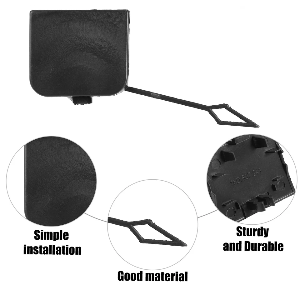 Bumper Tow Hook Cover Towing Eye Cap Suit for Volkswagen Jetta 2015-18 Item of 1 Foto 3 de 4