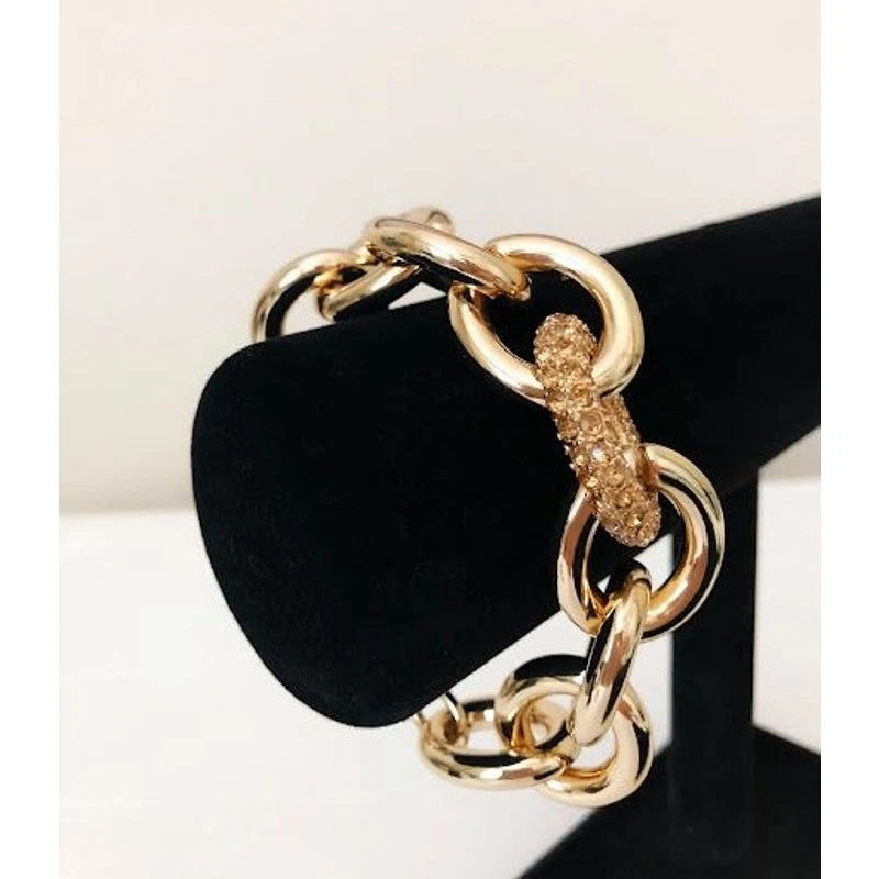 Brazalete de palanca Banana Republic para mujer pavé dorado GLAMOUR NUEVO CON ETIQUETAS 89 Foto 4 de 4