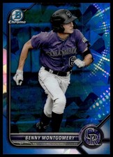 2022 Bowman Chrome Sapphire #BCP-227 Benny Montgomery Prospects Rockies NM+