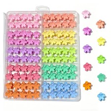 100 Pcs Mini Flower Hair Claw Clips, Small, Tiny Clip for Girls Women