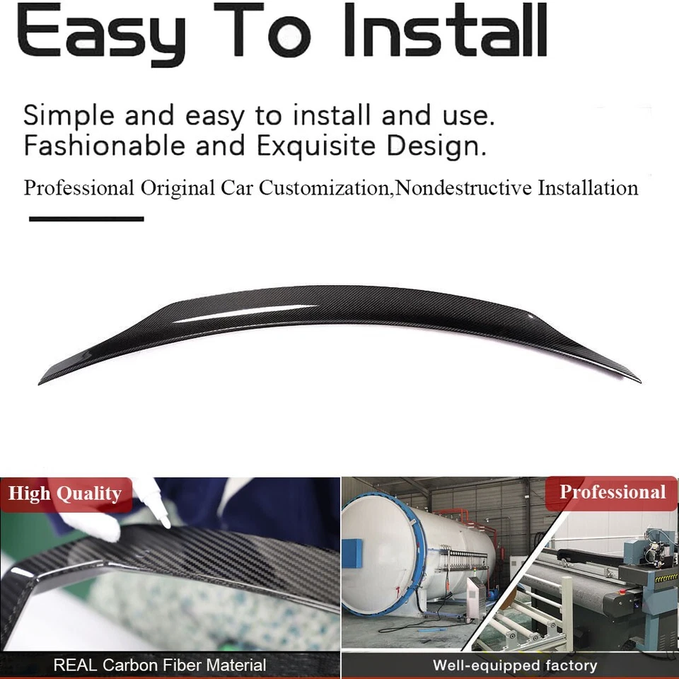 Alerón trasero de maletero de carbono real para Benz W218 CLS400 CLS500 CLS63 12-17 Foto 2 de 4