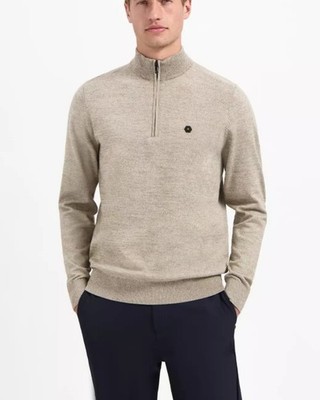 No Excess Pullover Half Zip 2 Coloured Melange Sand verschiedene Größen NEU OVP