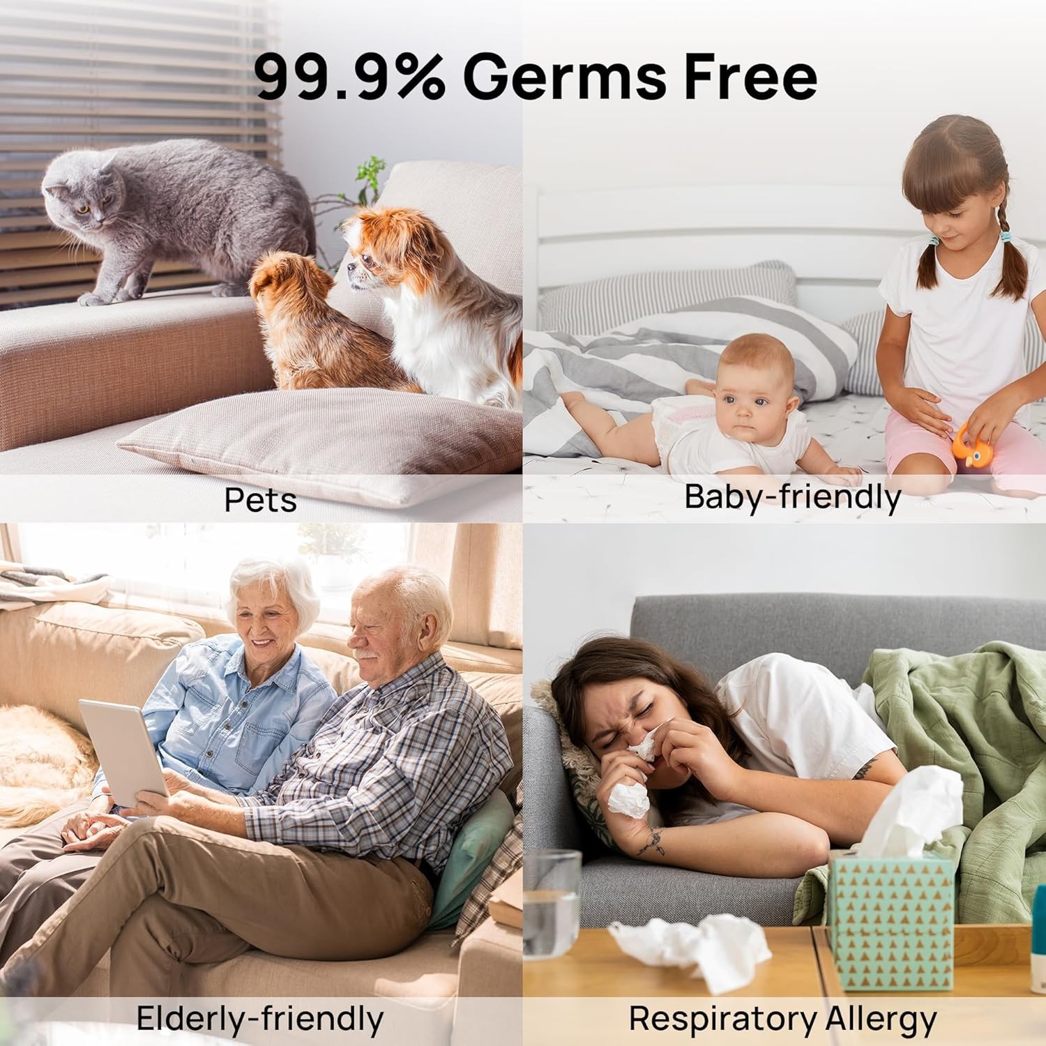 Dishwasher Safe 4L Steam Humidifier with Gentle Warm Mist for Optimal Comfort