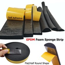 Neoprene Self Adhesive Foam Sponge Strip Roll Tape Door Seal EPDM Weatherstrip