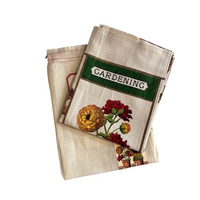 Cavallini & Co. Vintage Gardening Tea Towel 100% Natural Cotton Tea Towel NEW!