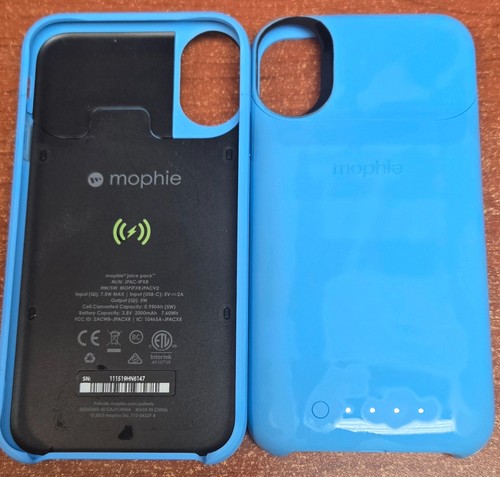 Mophie Juice Pack JPAC-IPXR Wireless Battery Case Lot of 2 Blue