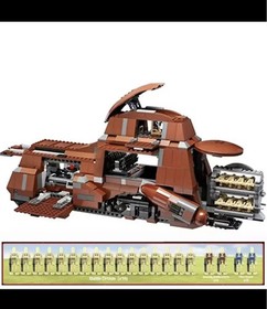 NEW Star Wars Trade Federation MTT 7662 Building Bricks Custom LEGO 100% MOC Set