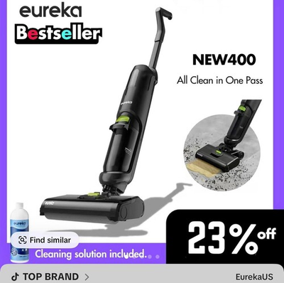#ad Eureka Cordless Wet Dry Hard Floor Cleaner Self Cleaning Smart Vacuum Mop for $142.49