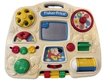Vintage FISHER PRICE Busy Box Crib Activity Center 1993 Baby Toy