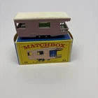 Matchbox Trailer Caravan #23 Pink Color Lesney England  Diecast With Box