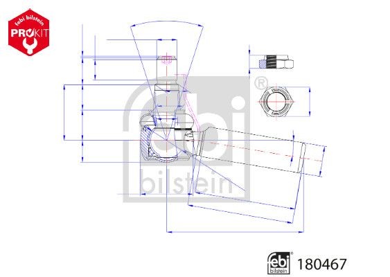 Febi Bilstein Spurstangenkopf 180467 FüR Alfa Romeo Alpina Audi BMW Cadillac-image