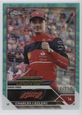2023 Topps Chrome Formula 1 Aqua Wave Refractor 14/150 Charles Leclerc #168 16c2