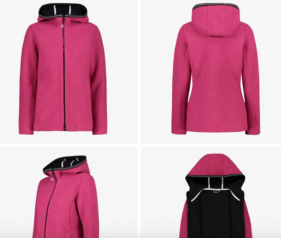 CMP Strickjacke Jacke aus Wolle, innen Fleece, Gr. 38 - Bild 2 von 4