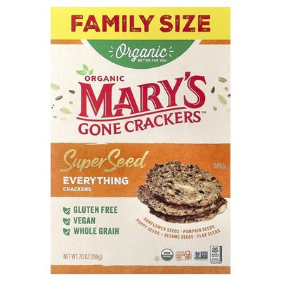 Organic Super Seed Crackers, Everything, 7 oz (198 g)