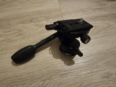 Andoer Camera Tripod Handle Ball Head 3-Way Fluid Head with Quick Release Plate 