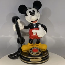 Vintage Disney Mickey Mouse Animated Talking Telephone Vintage Working