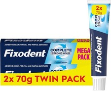Fixodent Complete Denture Adhesive, Fresh Flavour 2 x 70 g Twin Pack