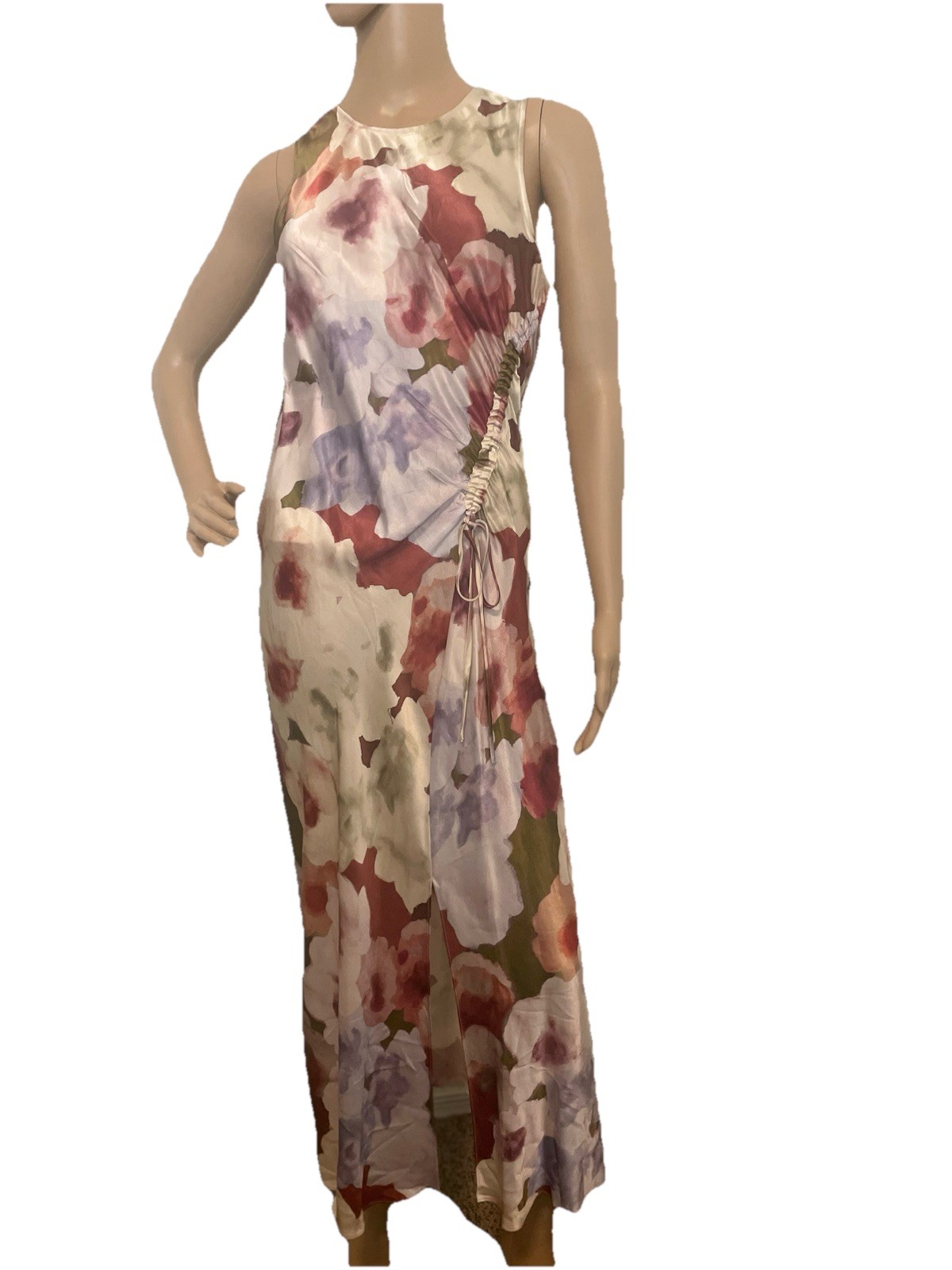 Rails Women’s Gabriella Sleeveless Midi Slip Dress in Painted Rose FLAWED Sz S